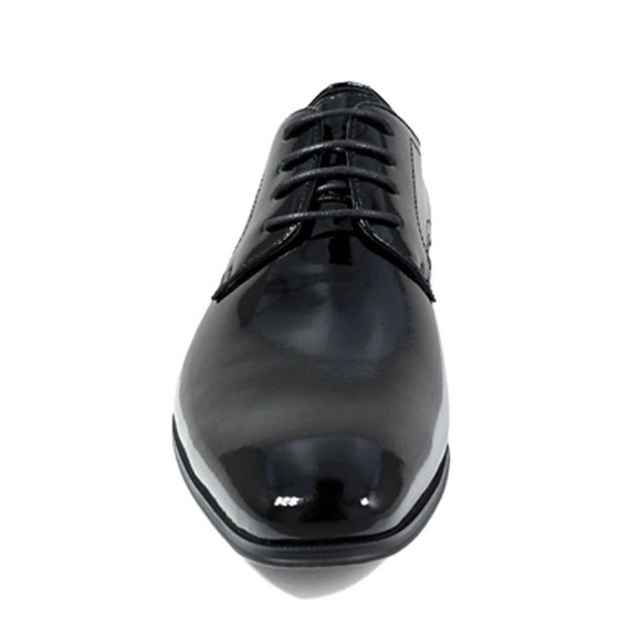 Florsheim Tux Plain Toe Oxford Men's Dress Shoes Black Patent Leather 12 D New - Picture 5 of 7
